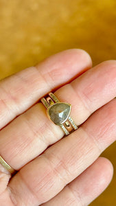 Gray diamond ring
