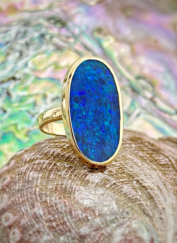 Australian opal ring