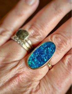 Australian opal ring