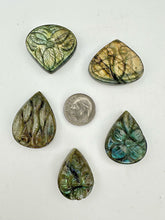 Carved labradorite lot