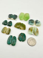 Peruvian opal and Chrysocolla pairs