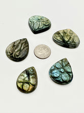 Carved labradorite lot